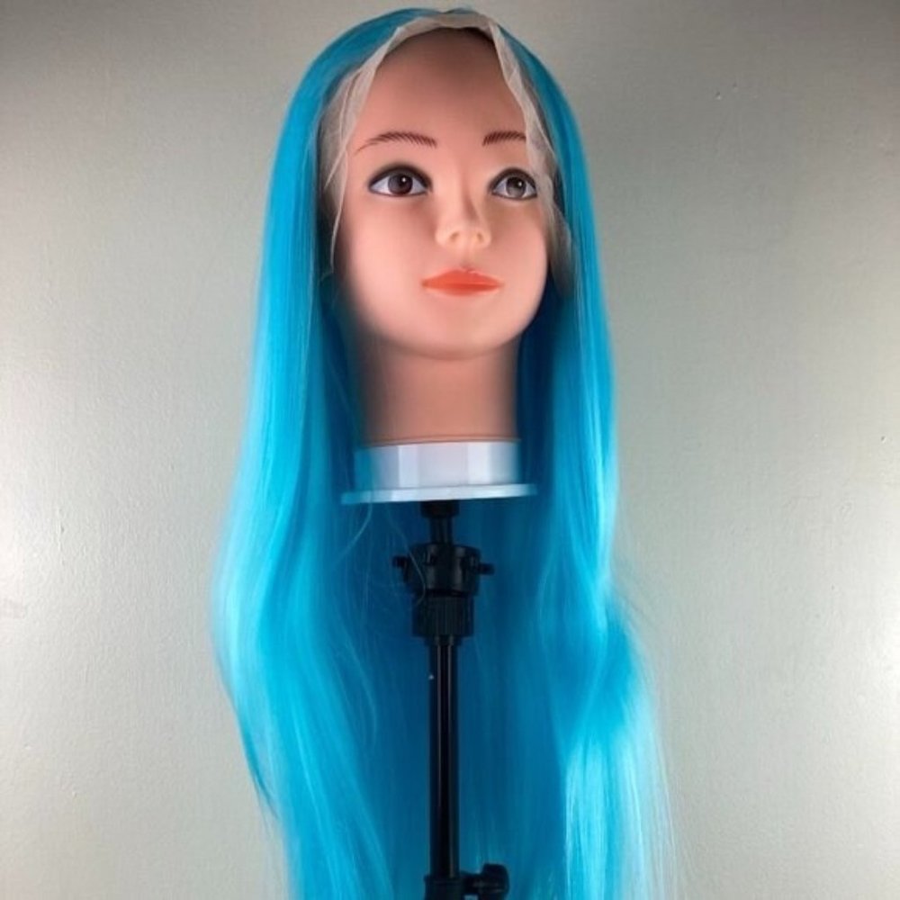 Blue Lace Wig,Baby Blue Wig